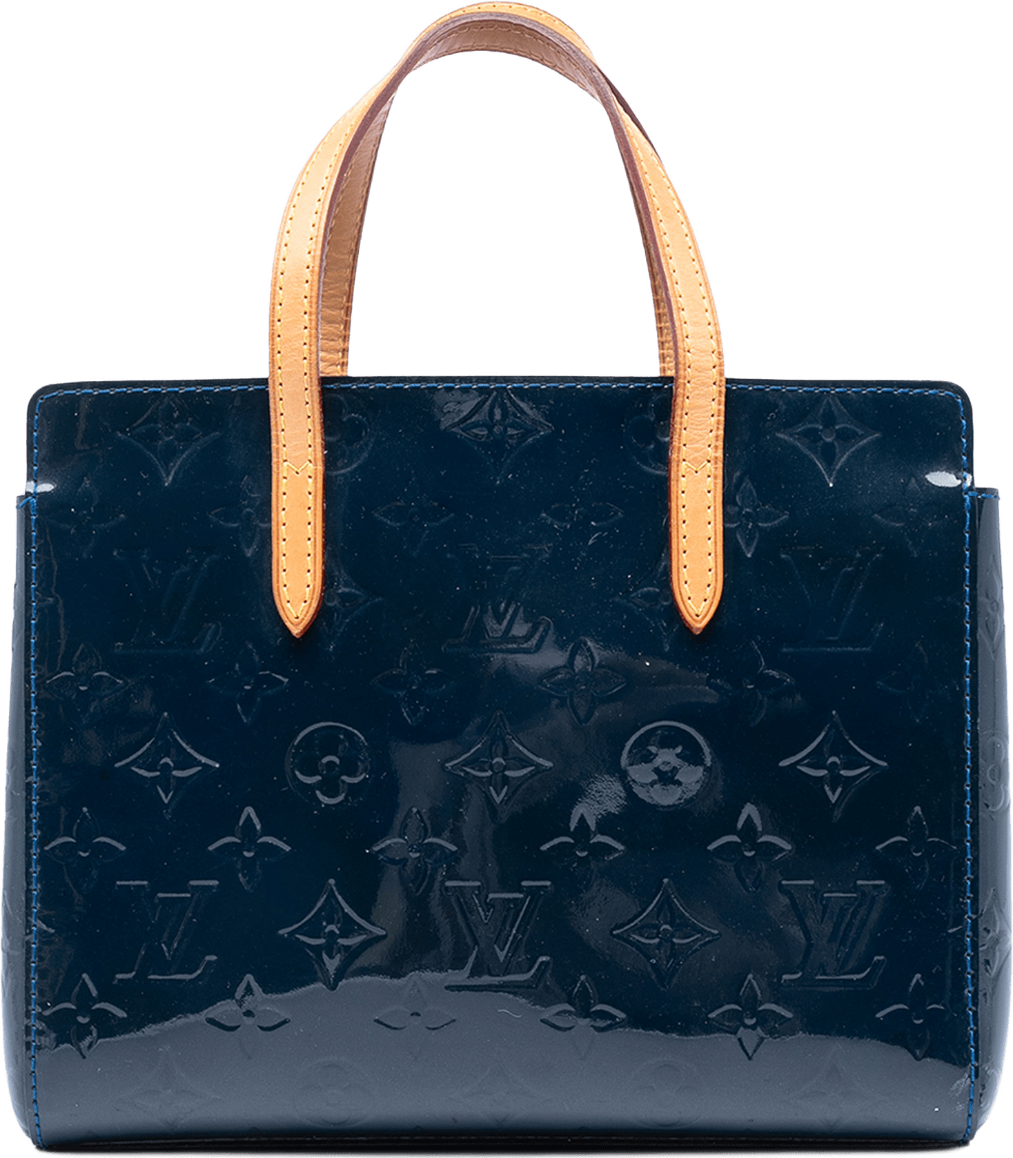 Louis Vuitton Monogram Vernis Catalina Bb, från Luxclusif, i färgen dark blue.