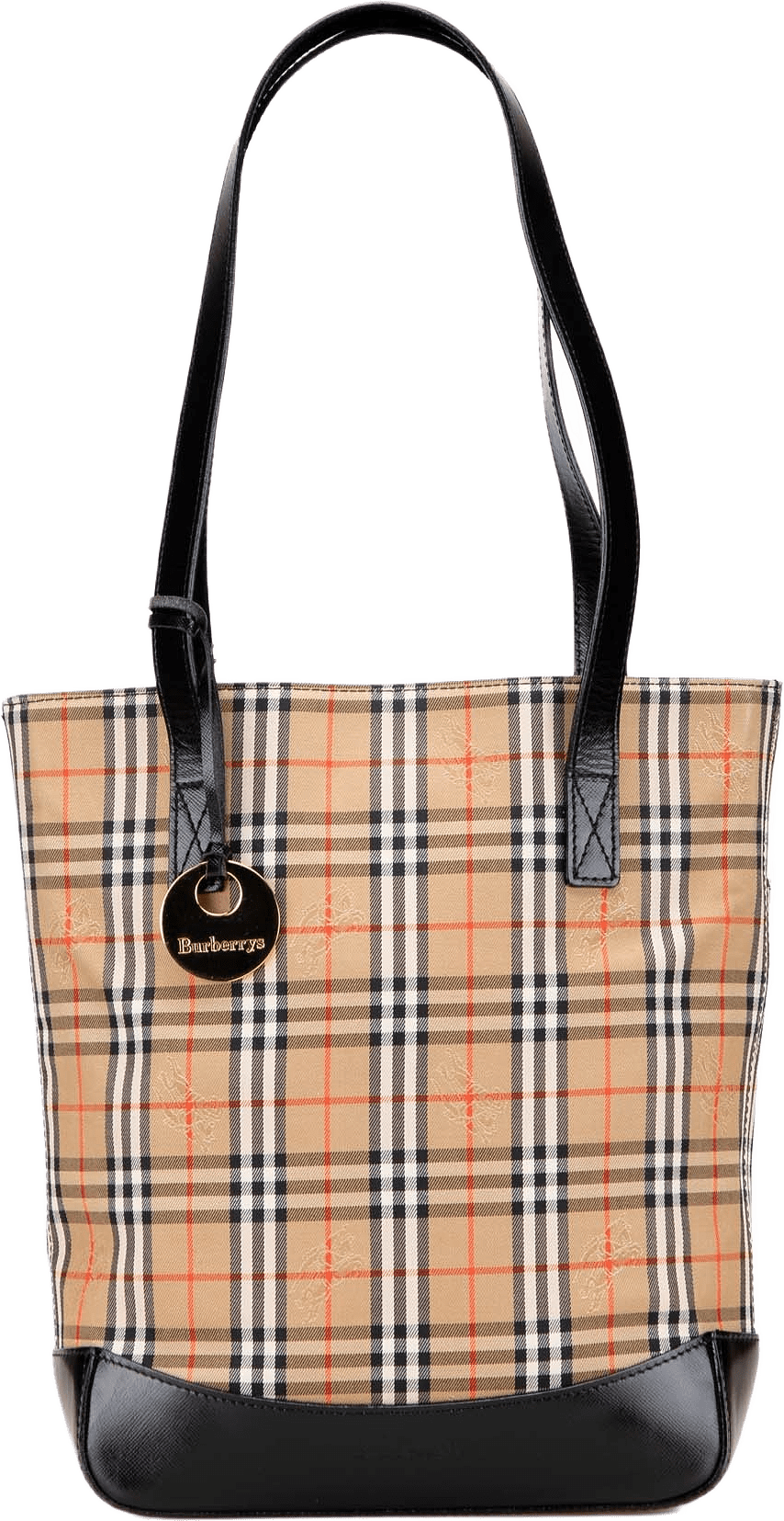 Burberry Haymarket Check Canvas Tote, från Luxclusif, i färgen beige.