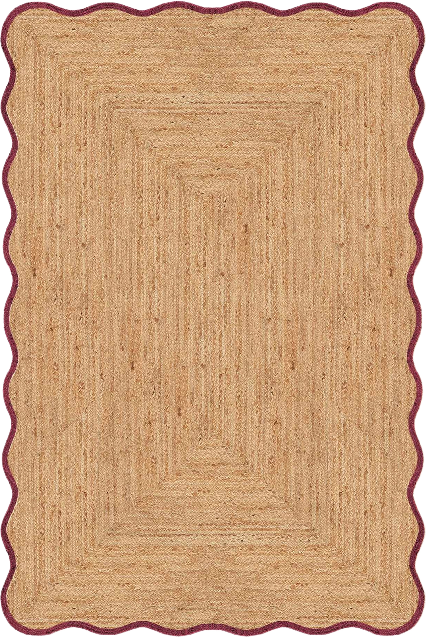 Scallop Jute Burgundy, från Layered, i färgen burgundy.
