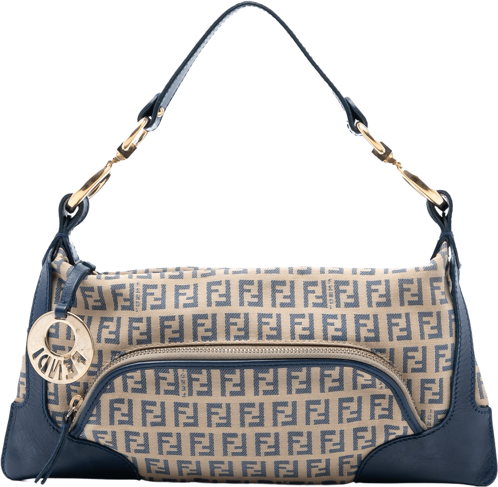 Fendi Zucchino Canvas Chef Pocket Shoulder Bag, från Luxclusif, i färgen beige.