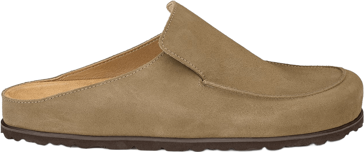 Pedro Tofflor, från Shepherd, i färgen taupe mocka.