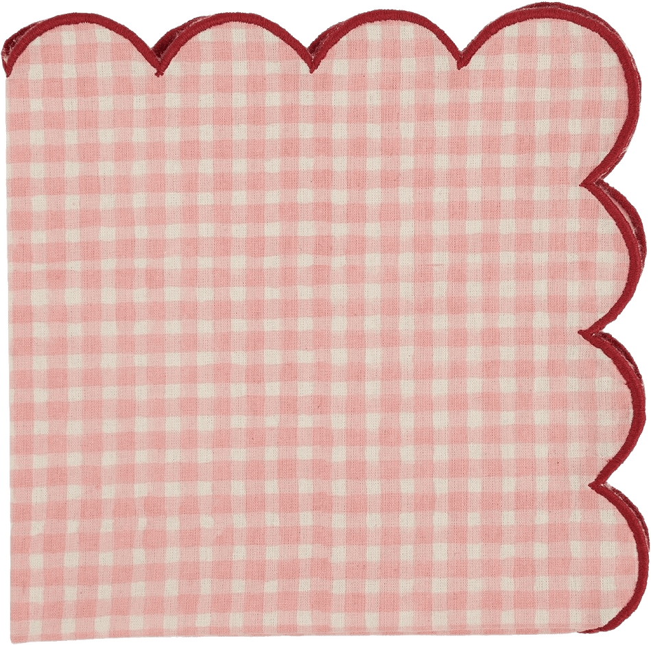 Vichy Servett - 45x45 Cm, från Pick A Poppy, i färgen light pink.