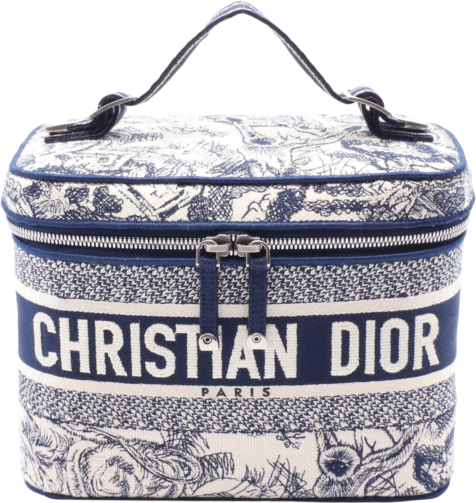 Dior Toile De Jouy Embroidered Canvas Diortravel Vanity Case