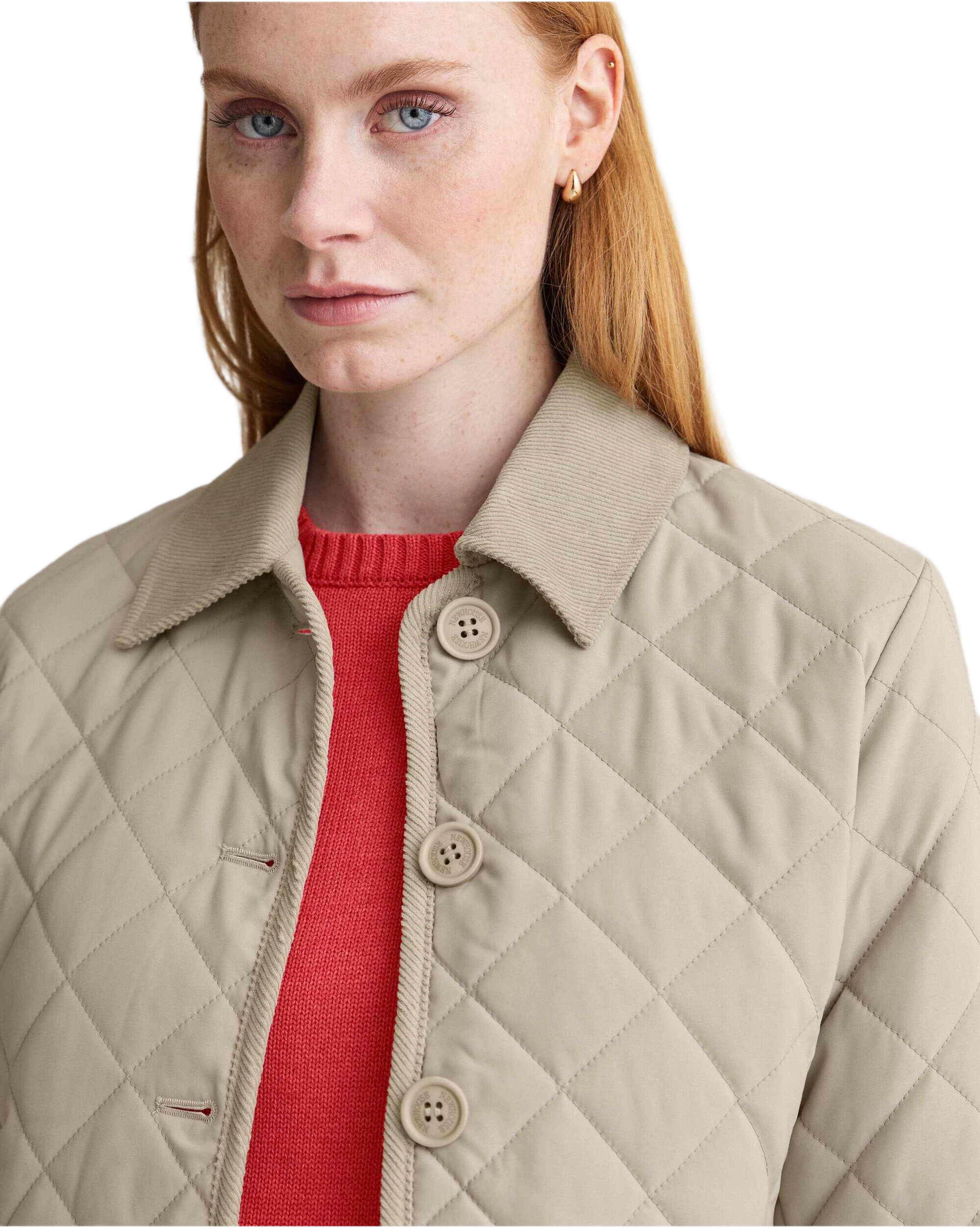 Naomi Quilted Jacket, från Newhouse, i färgen american khaki.