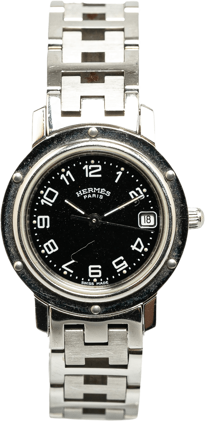 Hermès Quartz Stainless Steel Clipper Watch