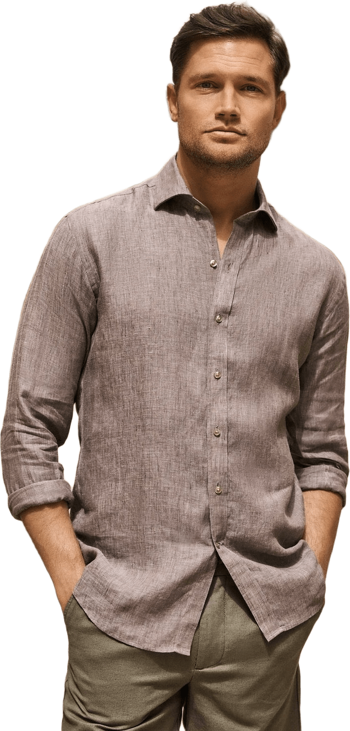 Linen Solid Smart Shirt (aeson)