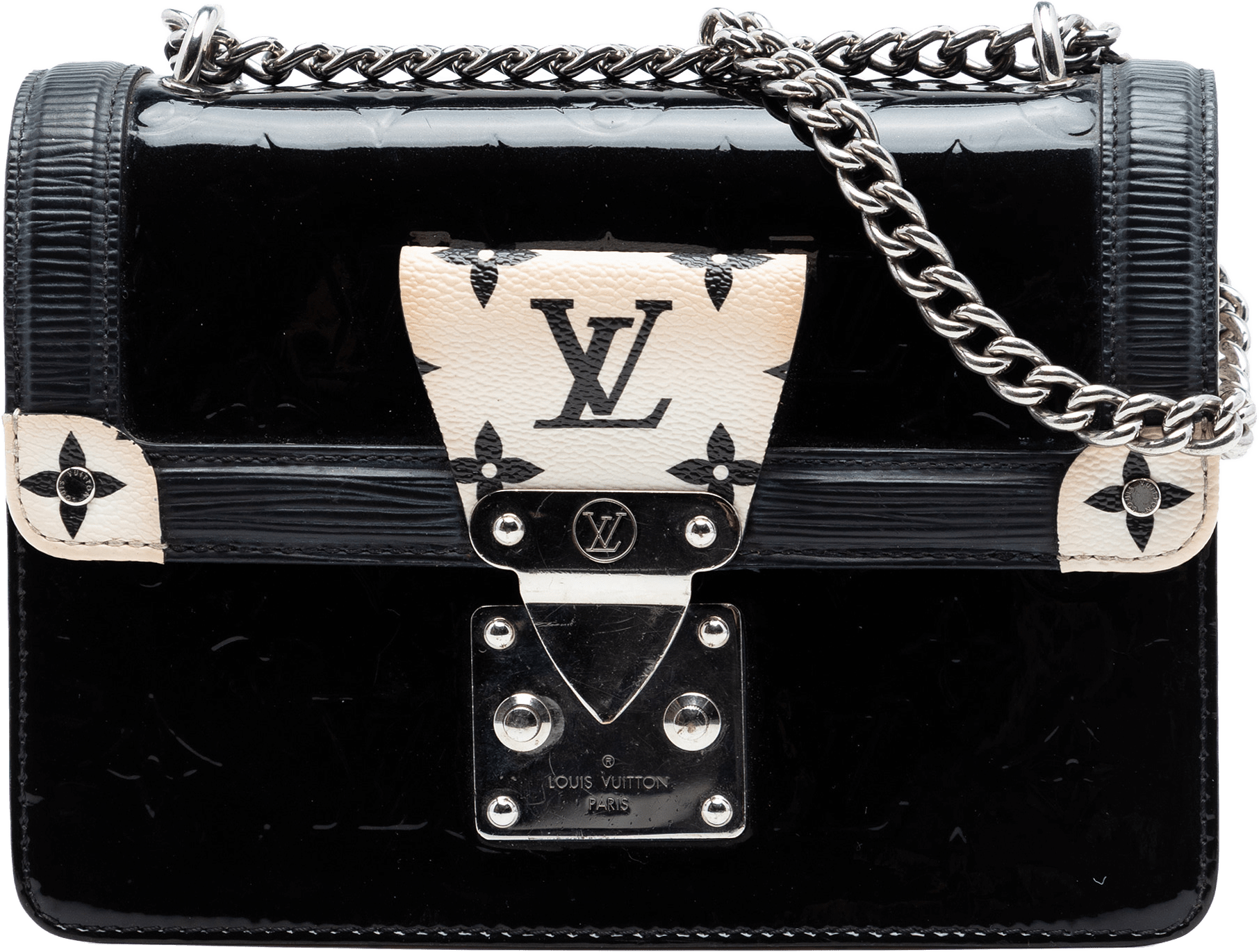 Louis Vuitton Monogram Vernis Wynwood, från Luxclusif, i färgen black.
