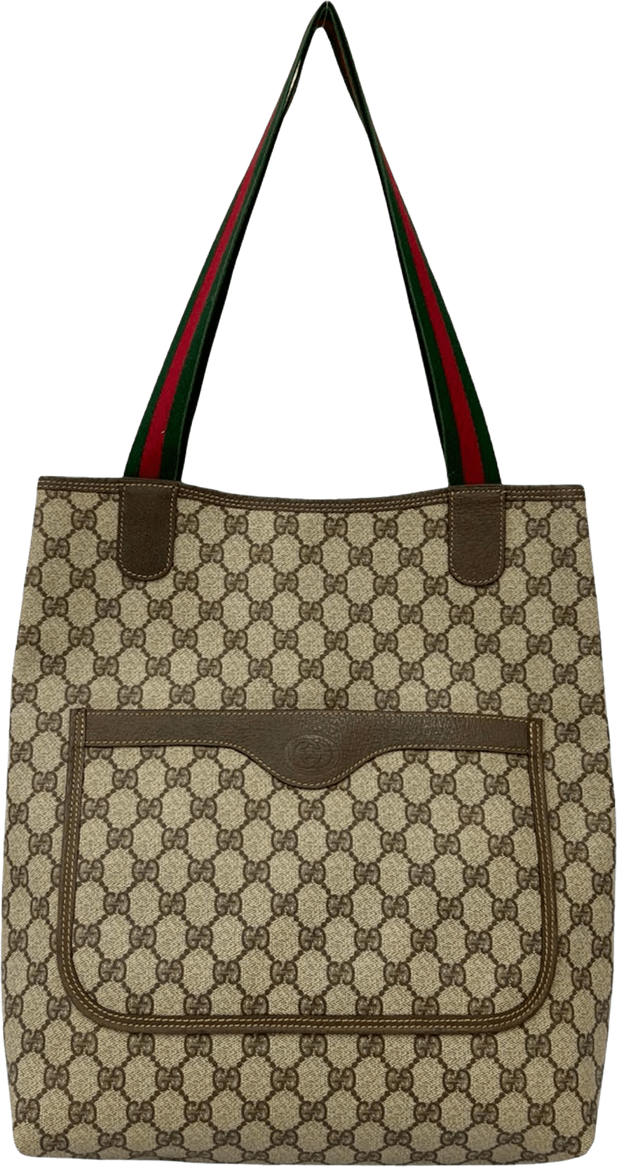 Gucci Gg Supreme Web Tote, från Luxclusif, i färgen beige.