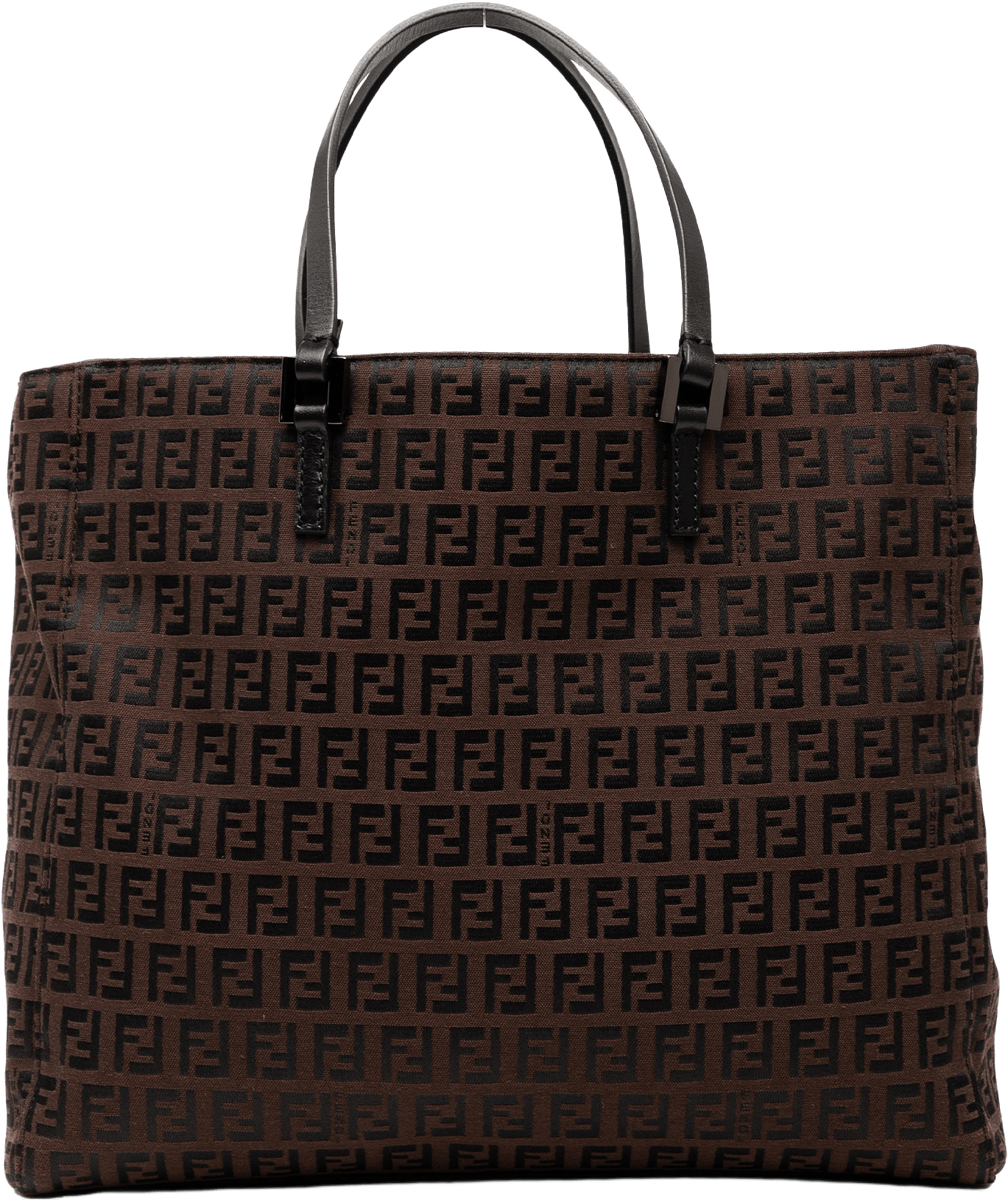 Fendi Zucchino Canvas Tote, från Luxclusif, i färgen dark brown.