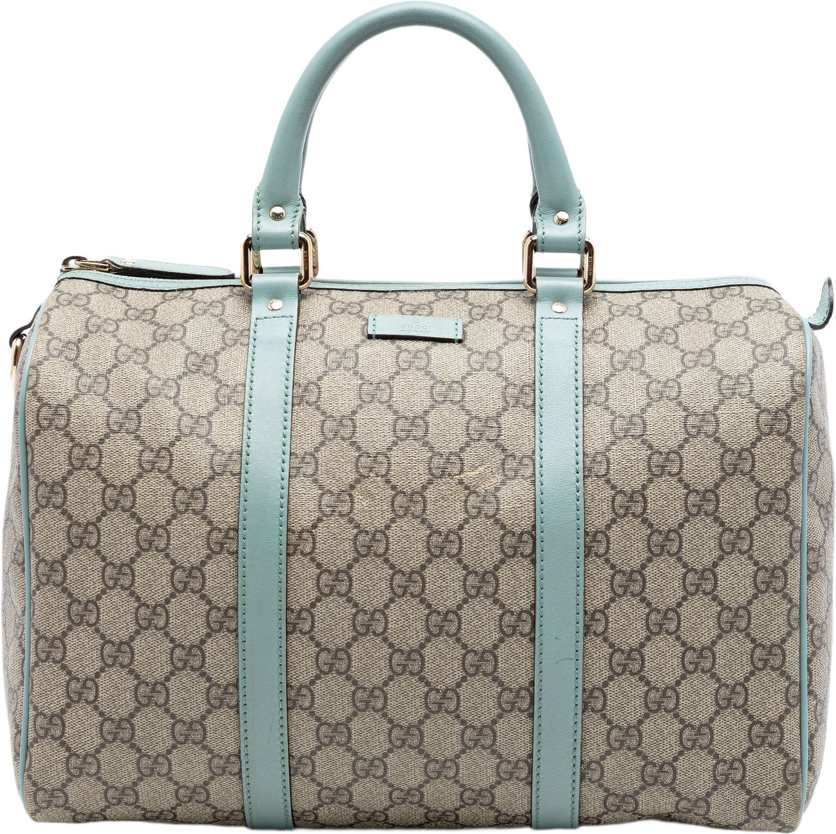 Gucci Medium Gg Supreme Joy Boston Bag, från Luxclusif, i färgen beige.