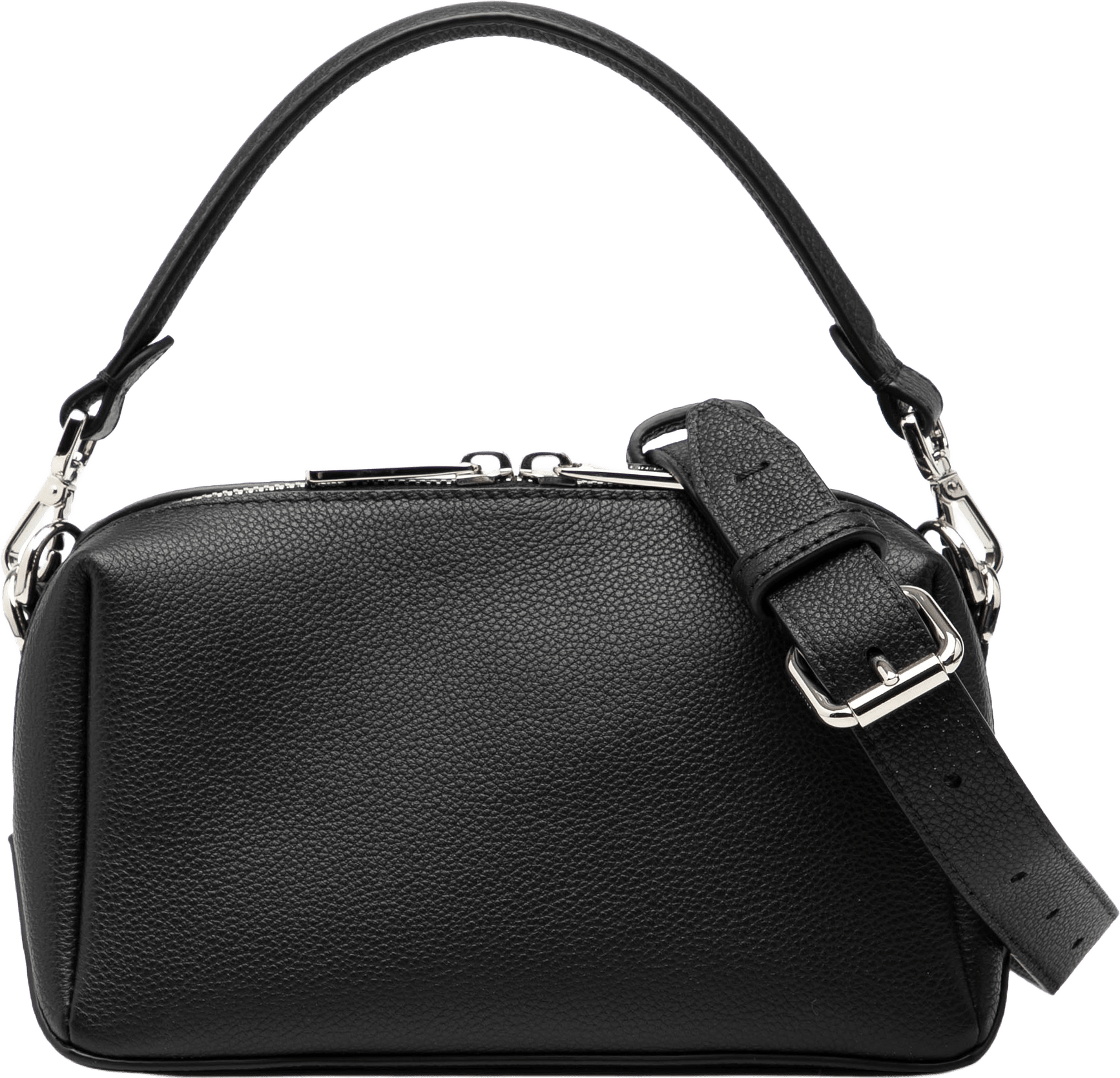 Fendi Small Leather Lui Satchel, från Luxclusif, i färgen black.