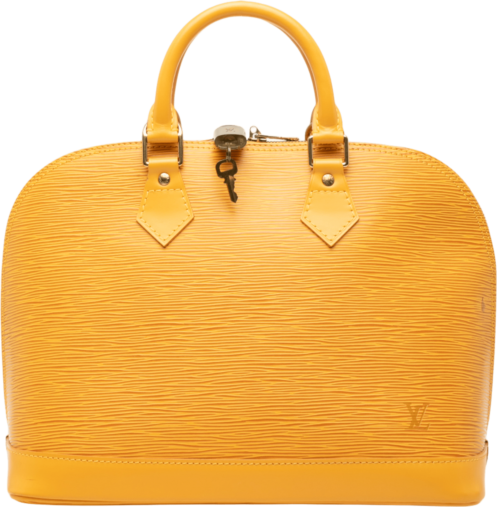 Louis Vuitton Epi Alma Pm, från Luxclusif, i färgen yellow.