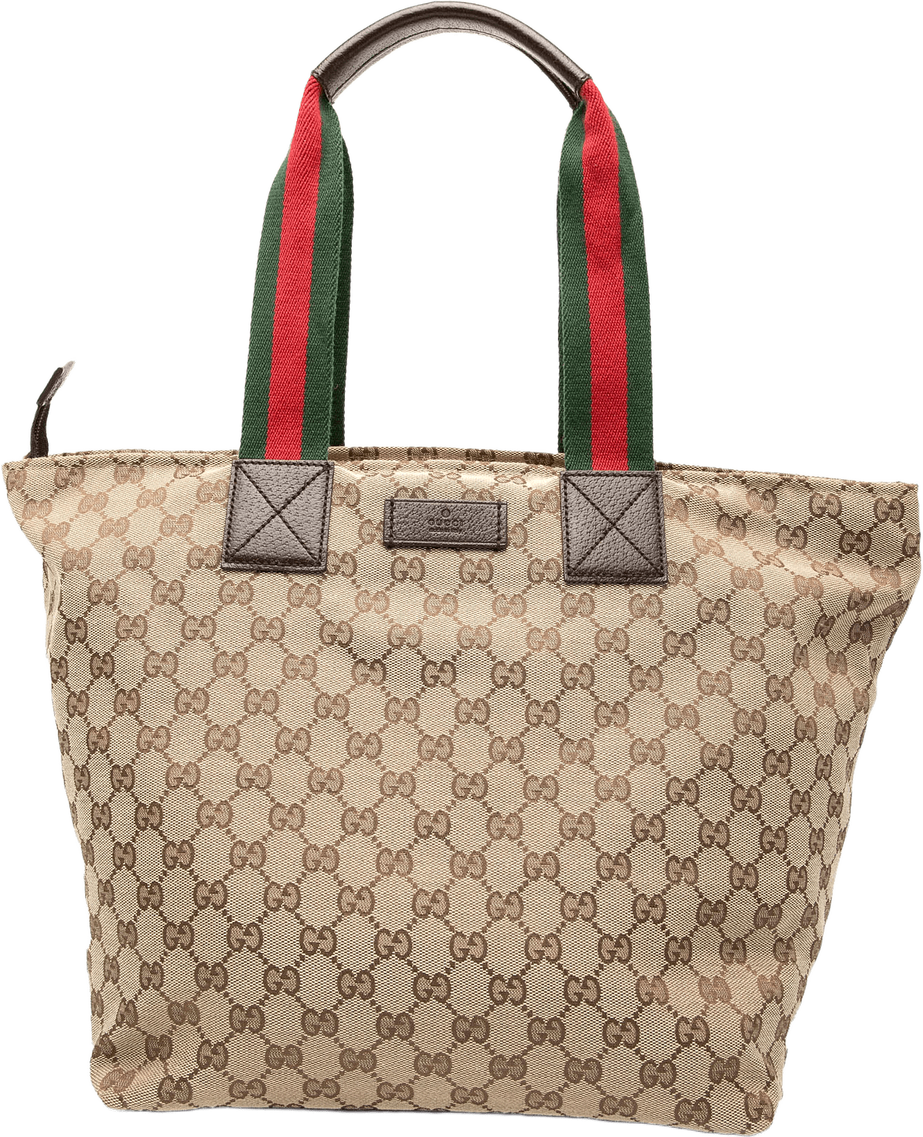 Gucci Gg Canvas Web Tote, från Luxclusif, i färgen beige.