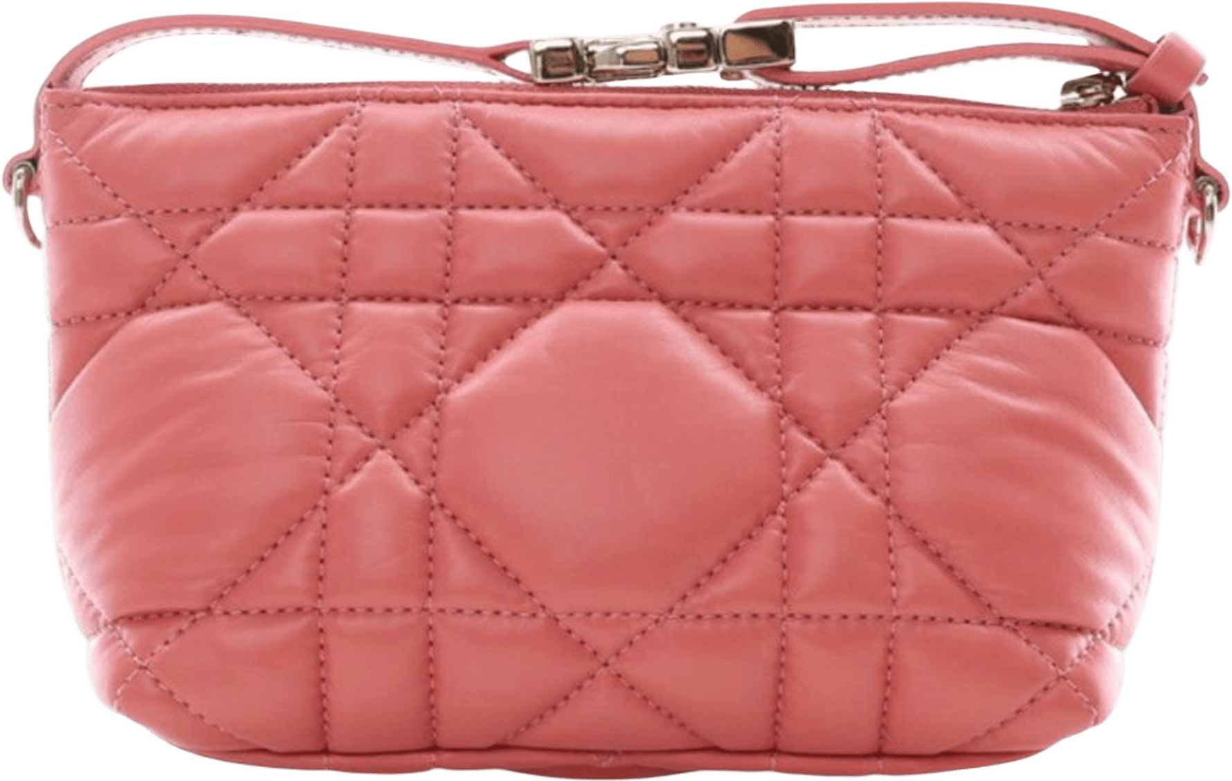 Dior Small Calfskin Macrocannage Diortravel Nomad Pouch, från Luxclusif, i färgen blush.