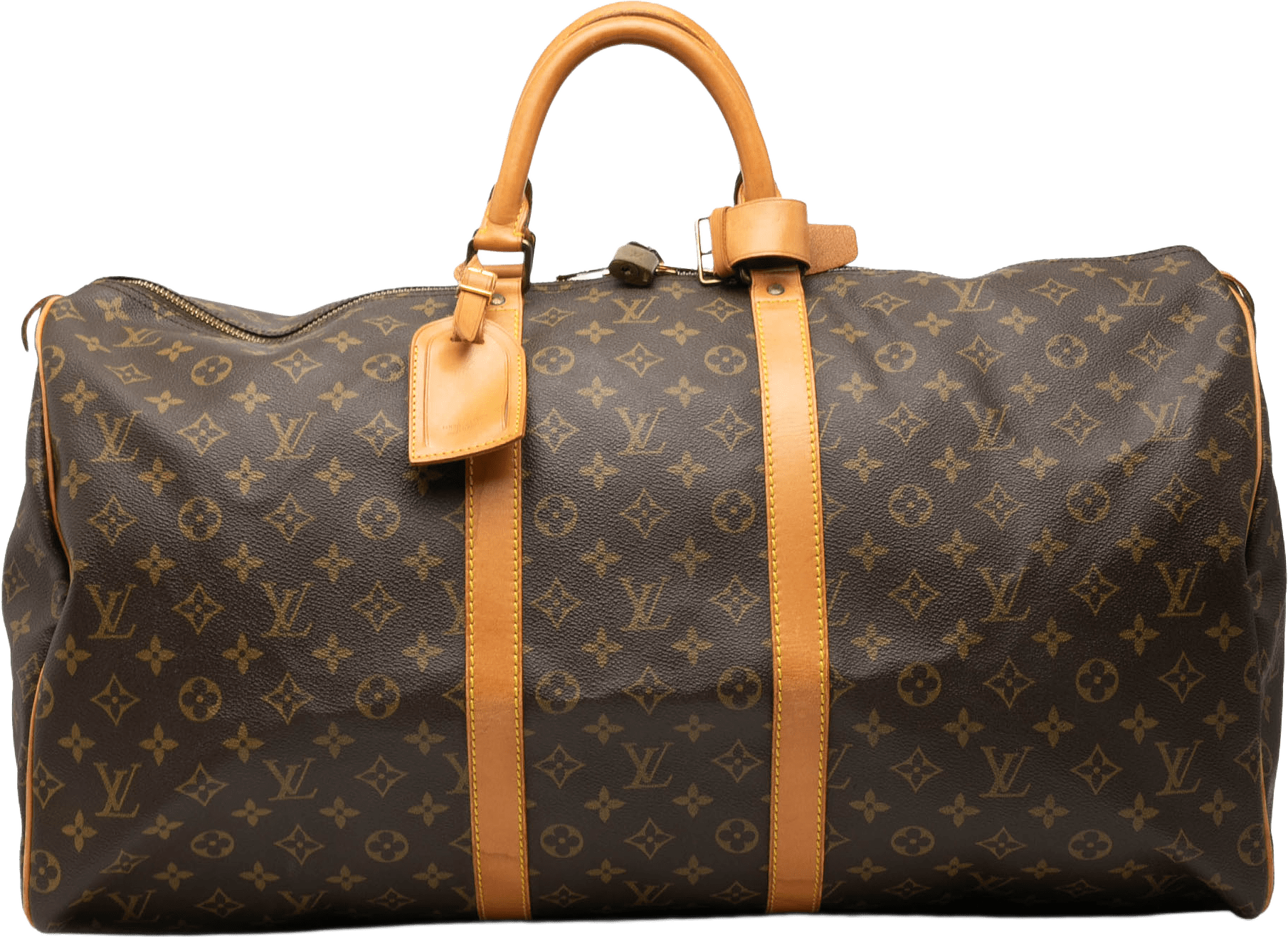 Louis Vuitton Monogram Keepall 55, från Luxclusif, i färgen brown.