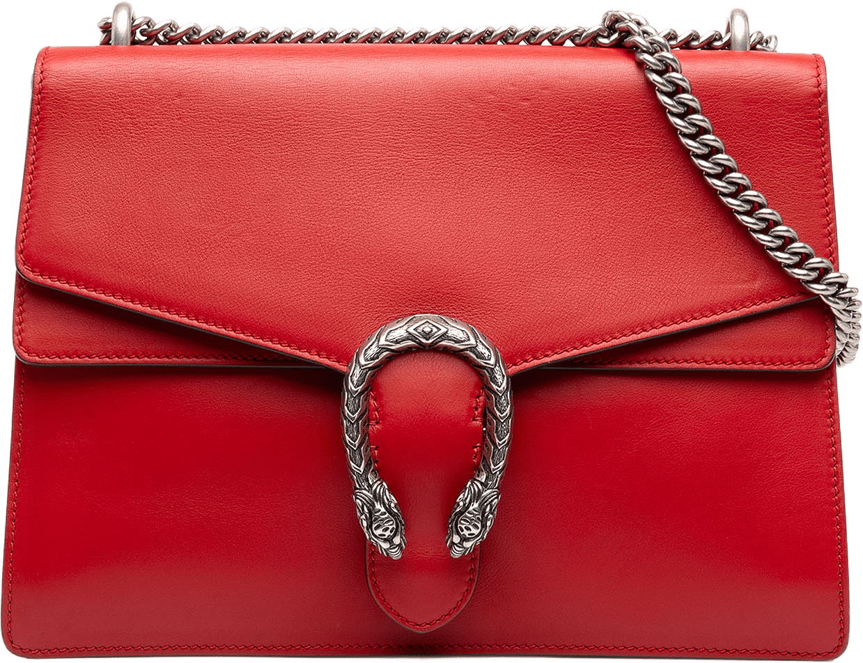 Gucci Medium Calfskin Dionysus Shoulder Bag, från Luxclusif, i färgen röd.