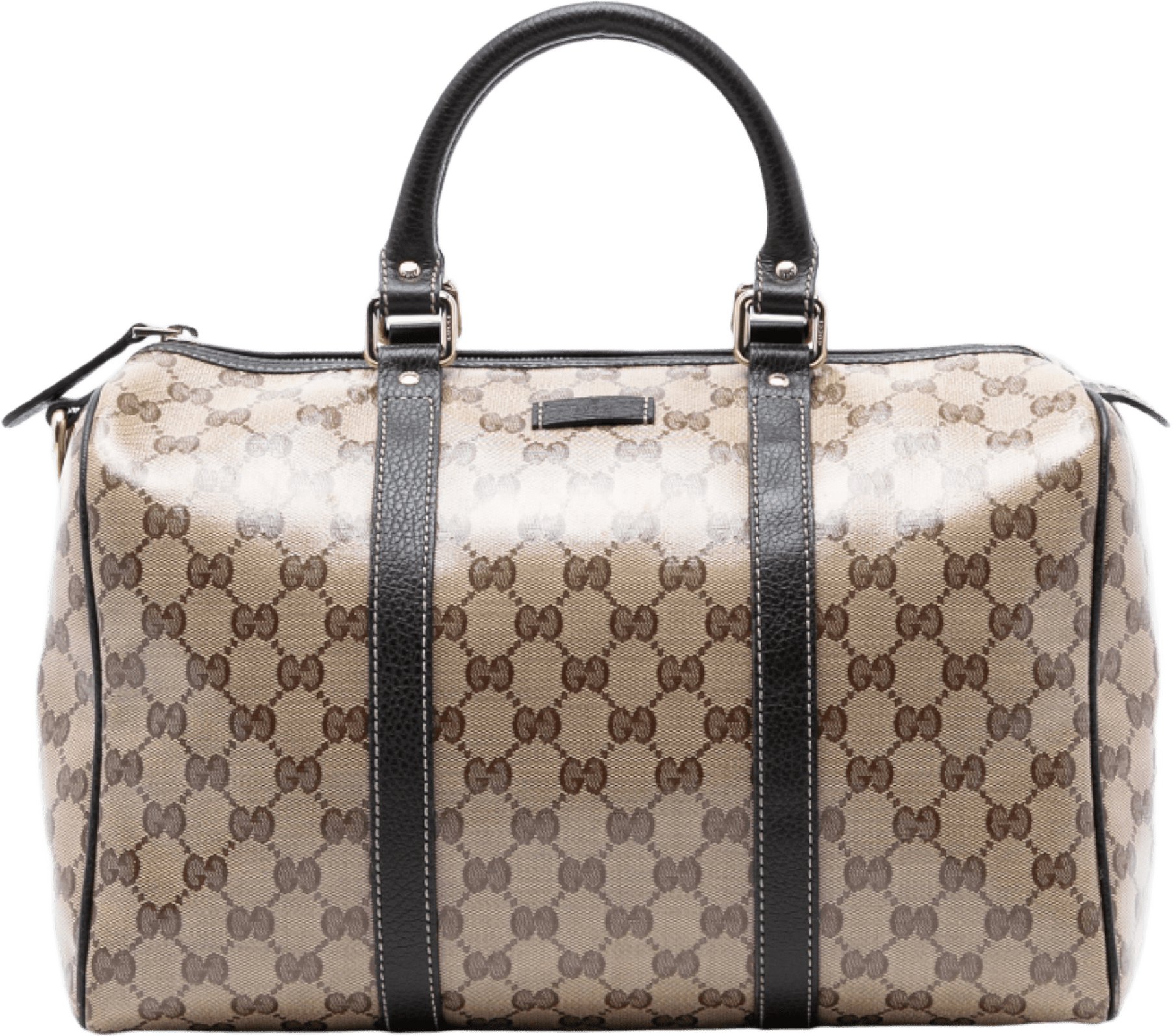 Gucci Medium Gg Crystal Joy Boston Bag, från Luxclusif, i färgen beige.