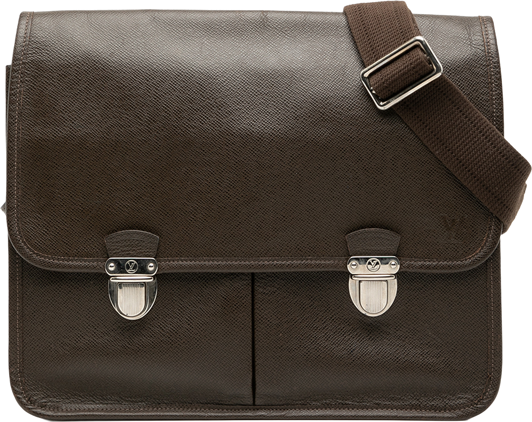 Louis Vuitton Taiga Alexei Messenger, från Luxclusif, i färgen dark brown.