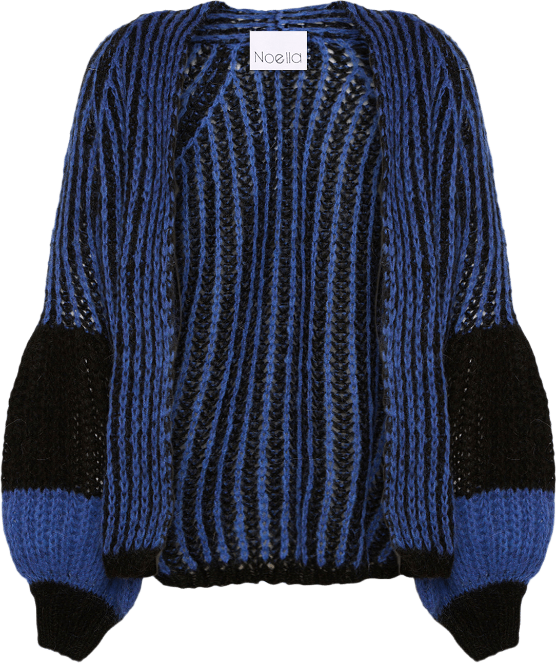 Liana Knit Cardigan - Black/electric Blue