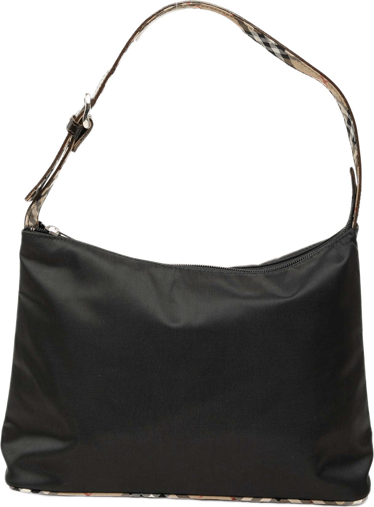 Burberry Nova Check Trimmed Nylon Shoulder Bag, från Luxclusif, i färgen black.