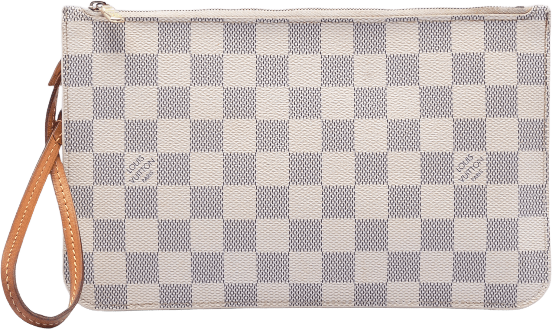 Louis Vuitton Damier Azur Neverfull Mm Pouch, från Luxclusif, i färgen white.