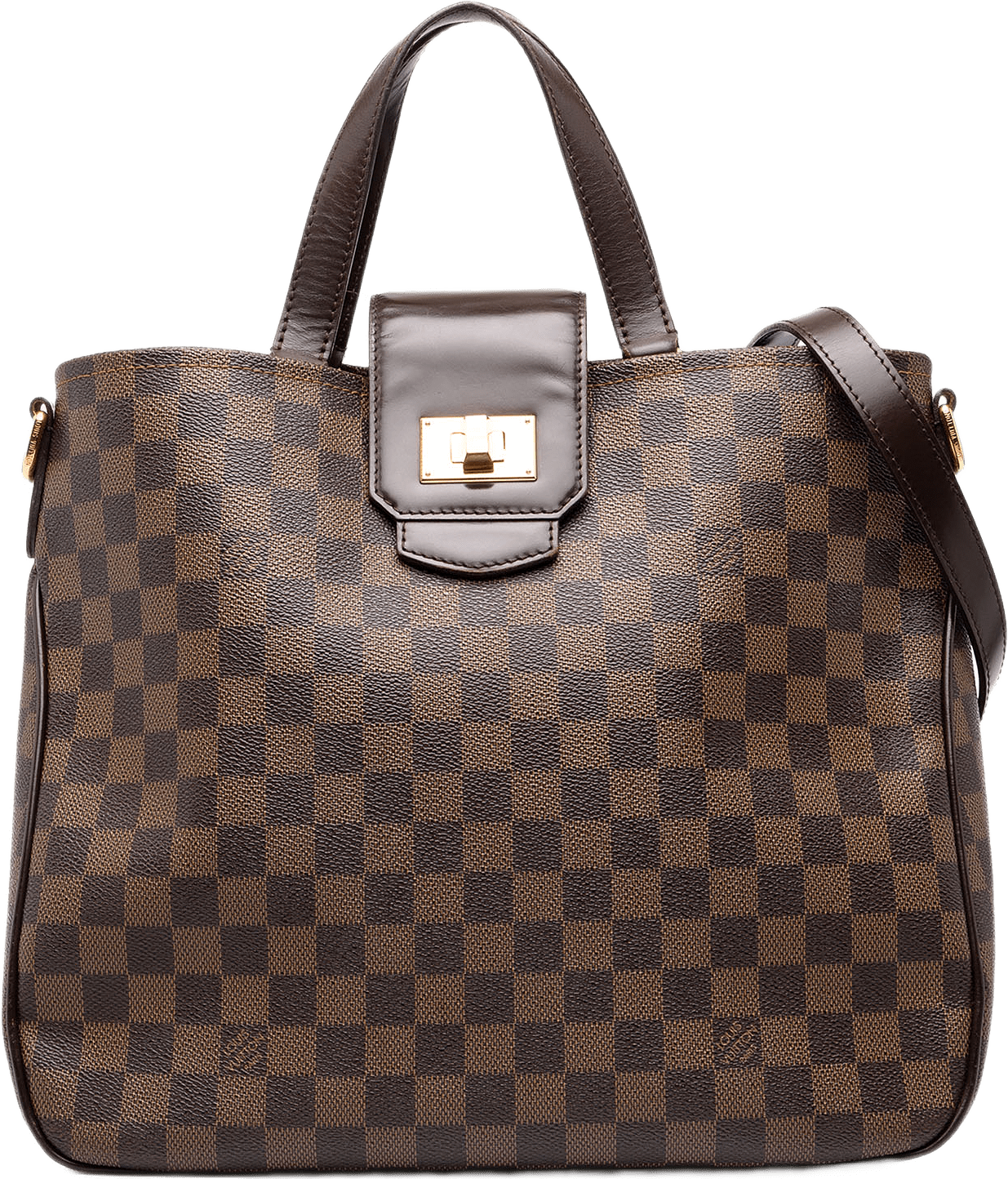Louis Vuitton Damier Ebene Cabas Rosebery, från Luxclusif, i färgen brun.