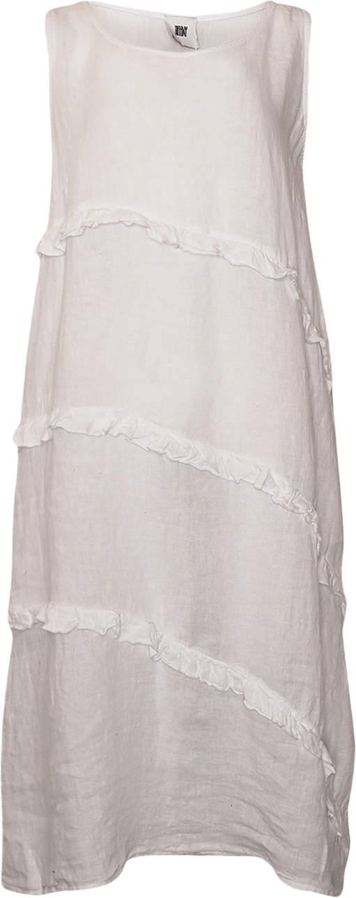 Ivalou, Long Dress, Linen - White