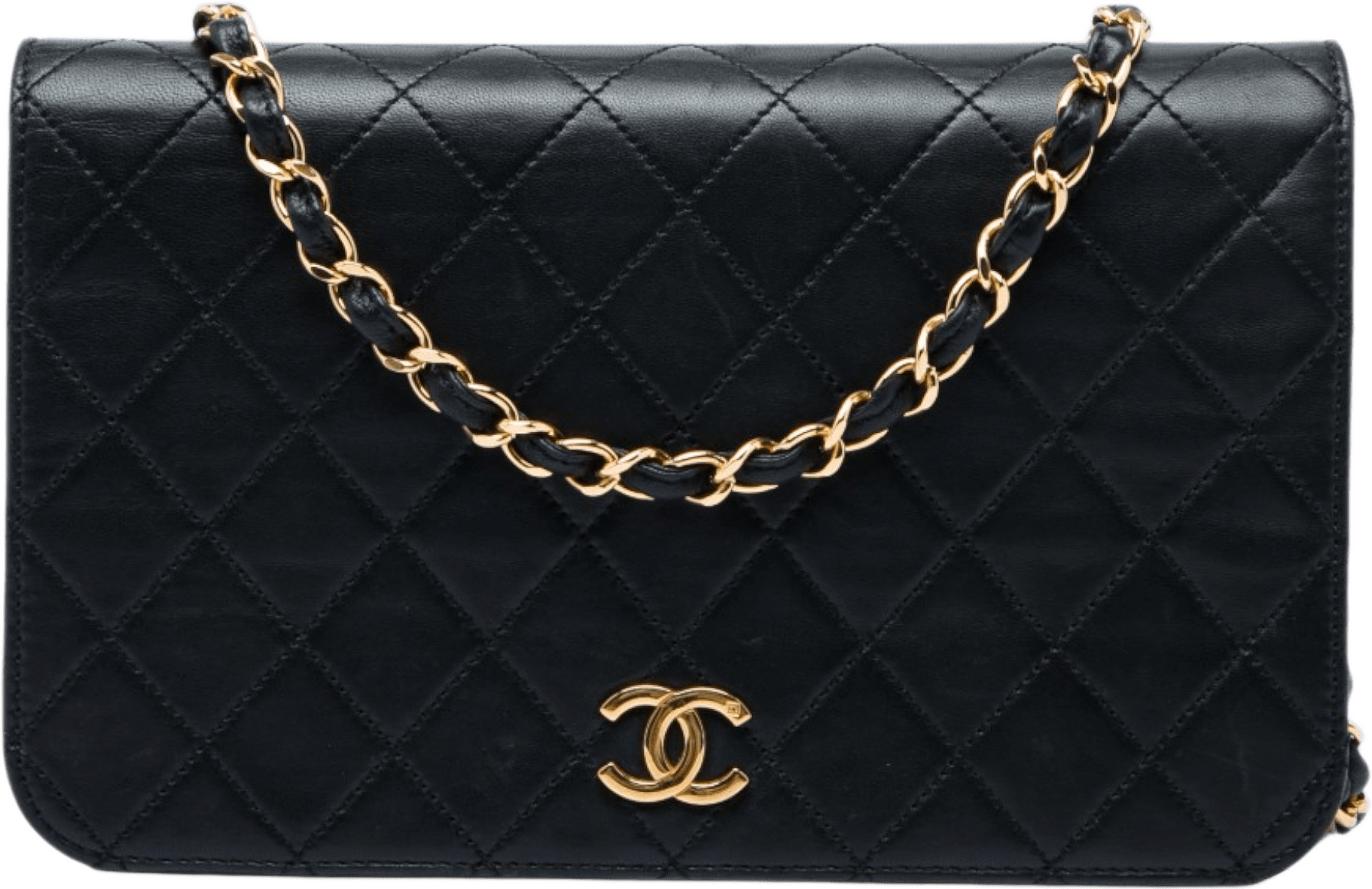 Chanel Cc Quilted Lambskin Full Single Flap, från Luxclusif, i färgen svart.