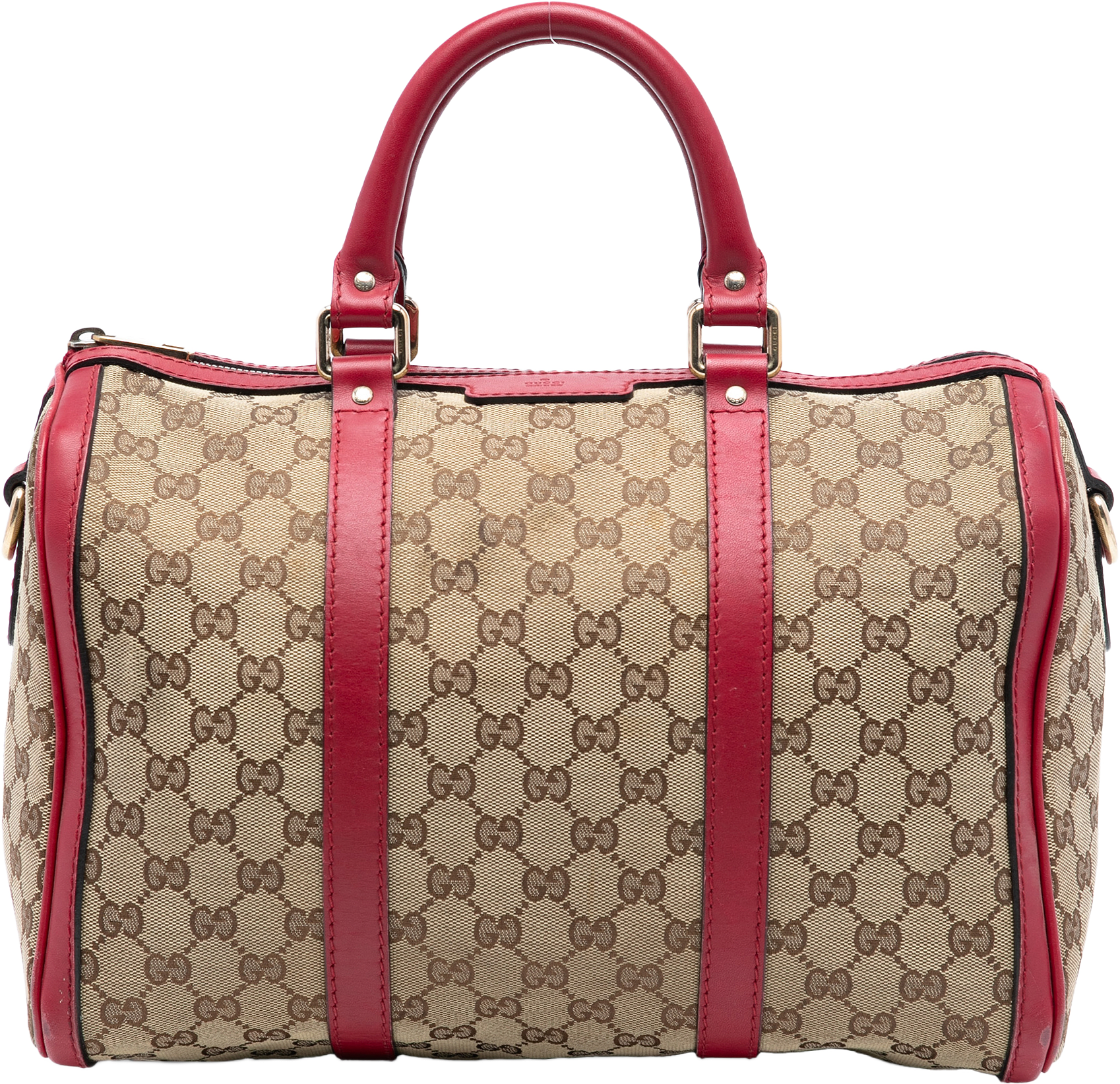 Gucci Medium Gg Canvas Joy Boston Bag, från Luxclusif, i färgen beige.
