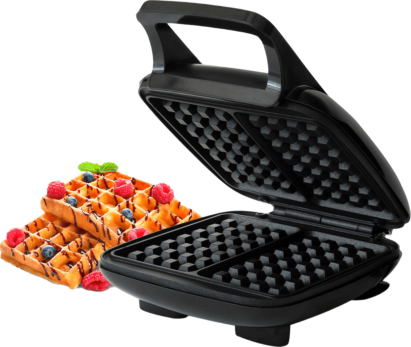 Belgiskt Våffeljärn Dubbelt, från Champion Nordic, i färgen svart.