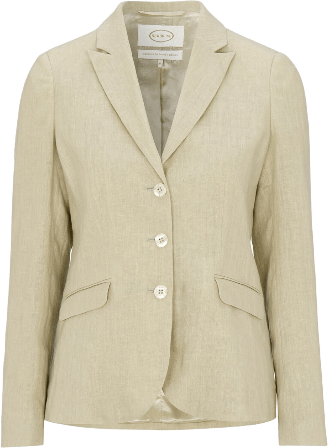 Amanda Linen Blazer, från Newhouse, i färgen beige.