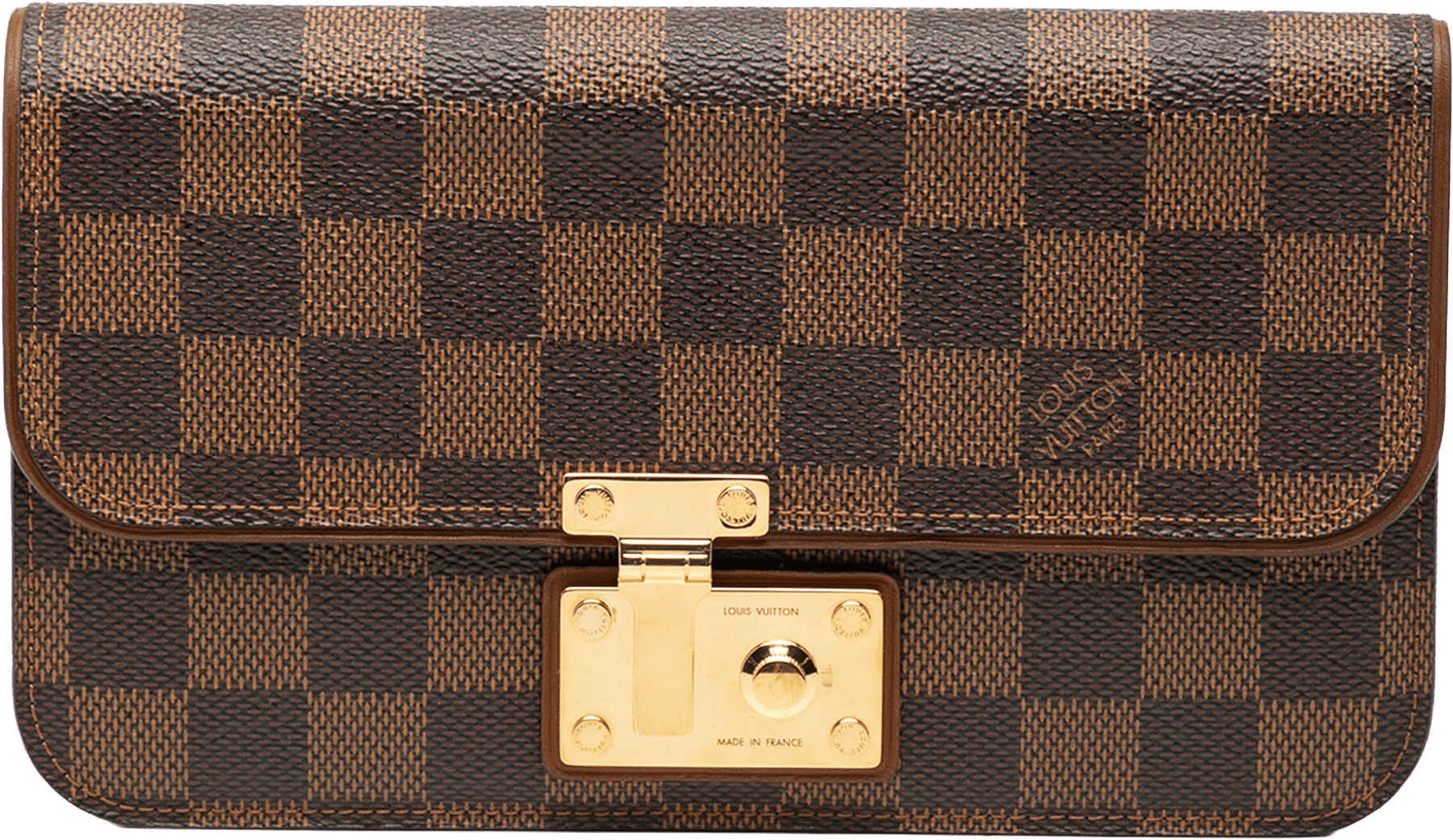 Louis Vuitton Damier Ebene Ascot Wallet, från Luxclusif, i färgen brown.