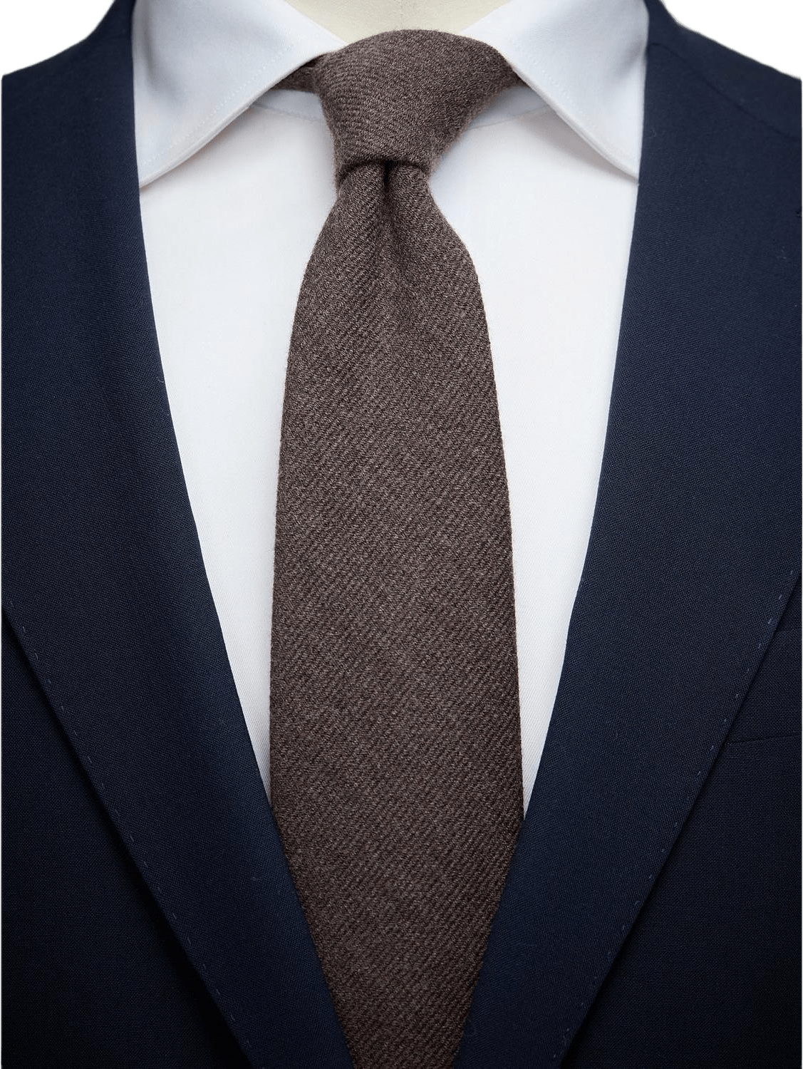 Woven Wool Tie, från John Henric, i färgen brown.