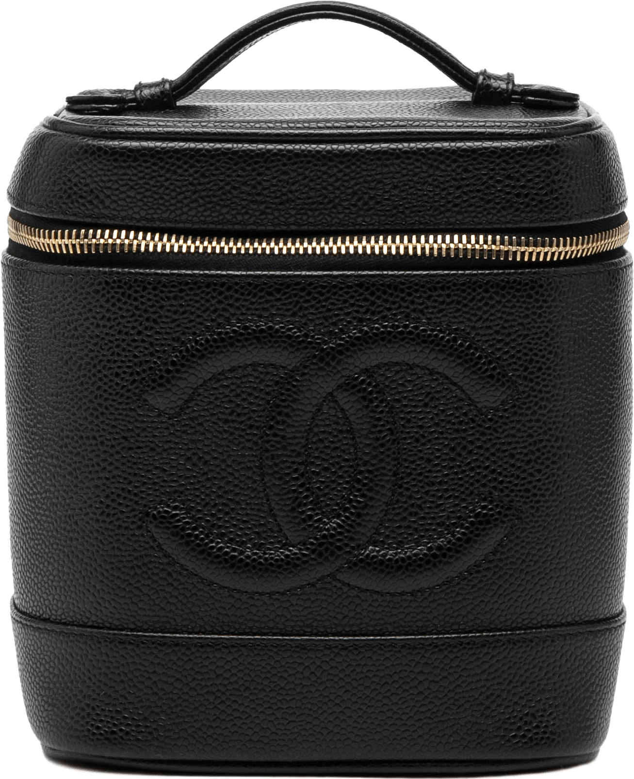 Chanel Cc Caviar Vanity Bag, från Luxclusif, i färgen black.