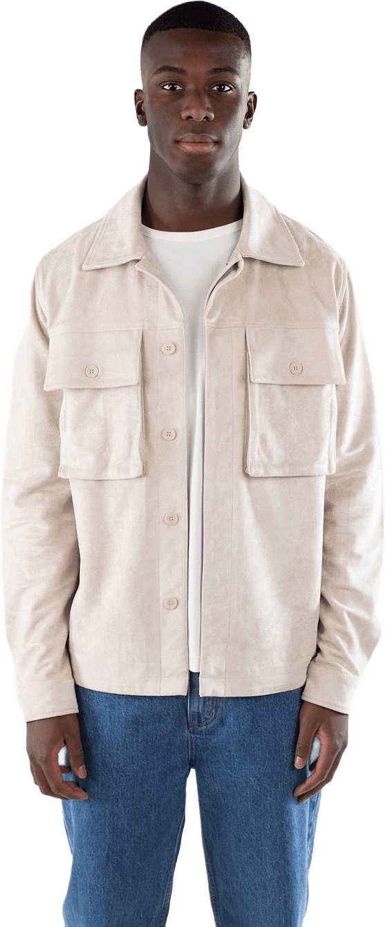 Nash Vegan Suede Jacket, från Ciszere, i färgen beige.