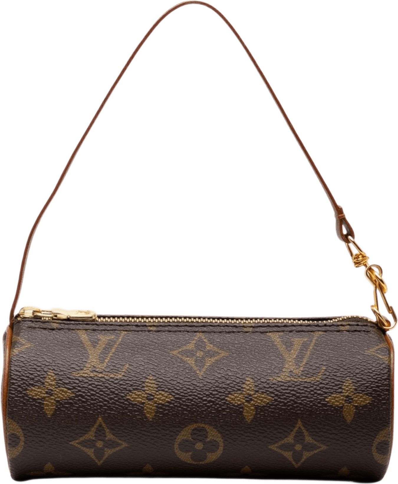 Louis Vuitton Monogram Papillon Pochette, från Luxclusif, i färgen brun.