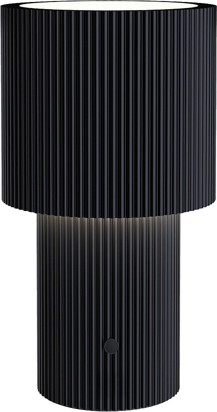Bordslampa Iluma Portabel, från Herstal, i färgen jet black.