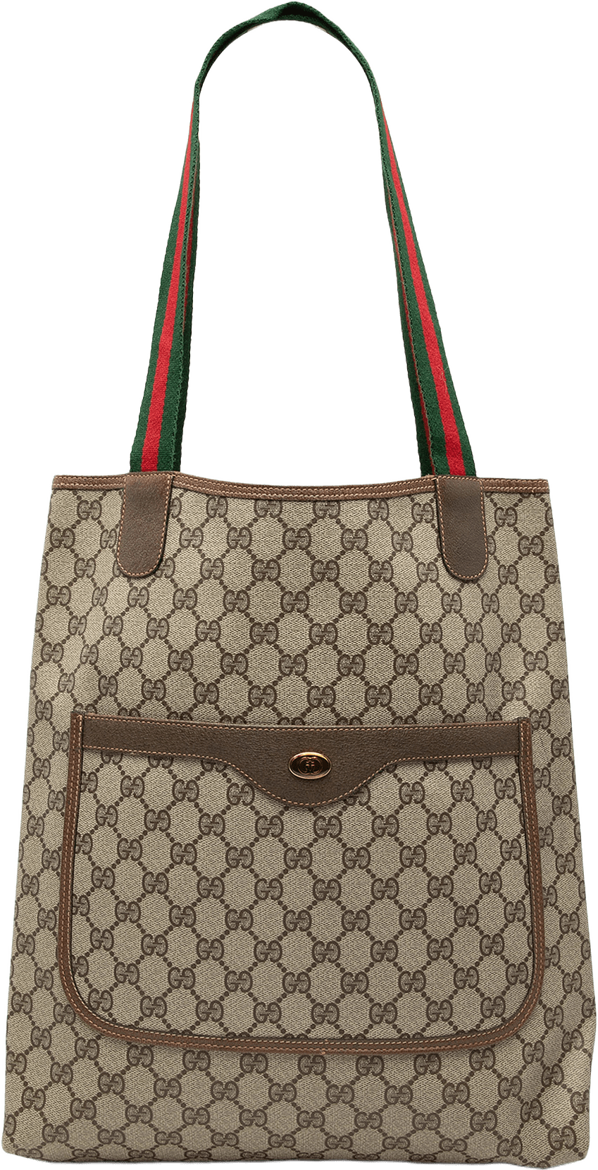Gucci Gg Supreme Web Tote, från Luxclusif, i färgen beige.