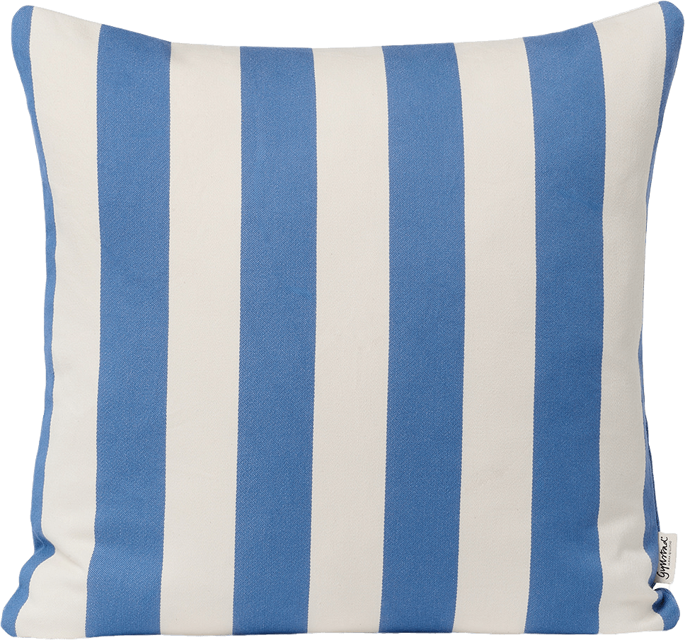 Kuddfodral Siri Rand, från Gyllstad, i färgen riviera-blå.