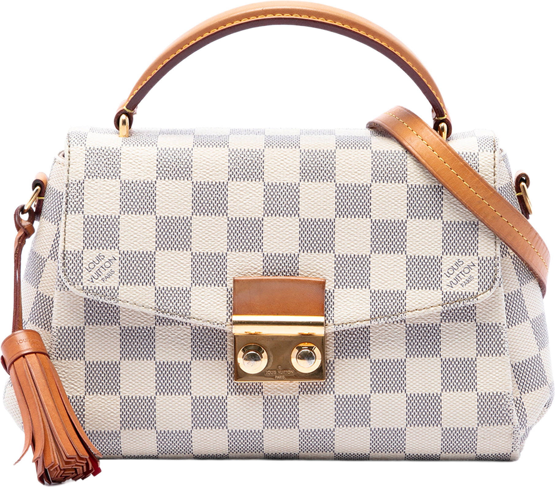 Louis Vuitton Damier Azur Croisette, från Luxclusif, i färgen vit.