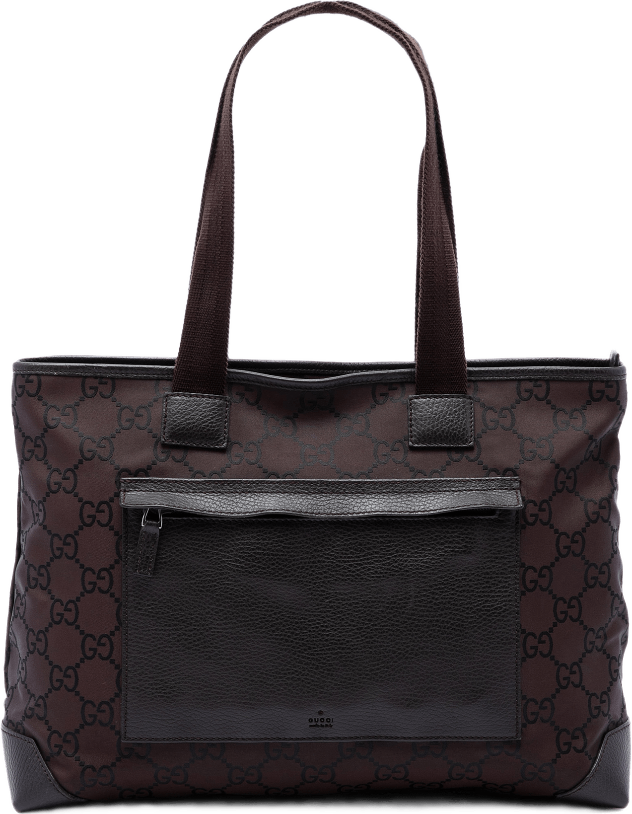Gucci Gg Nylon Tote, från Luxclusif, i färgen brun.