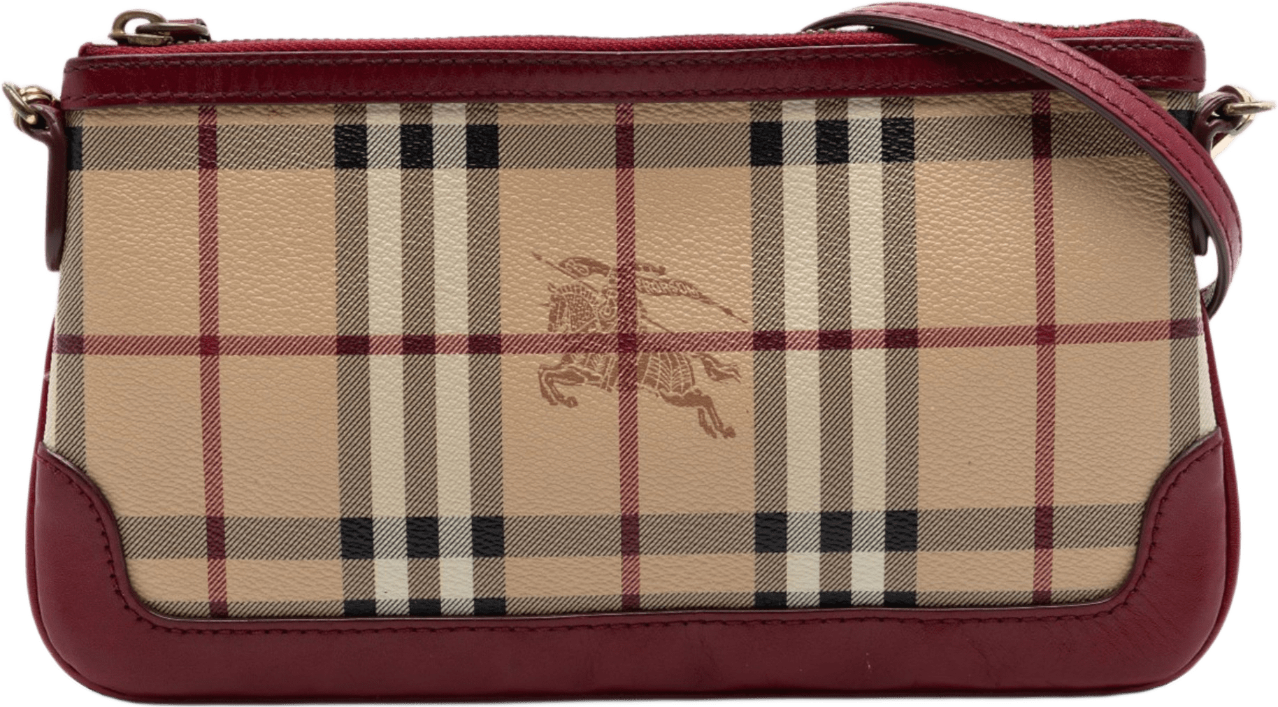 Burberry Haymarket Check Coated Canvas Peyton Crossbody, från Luxclusif, i färgen beige.