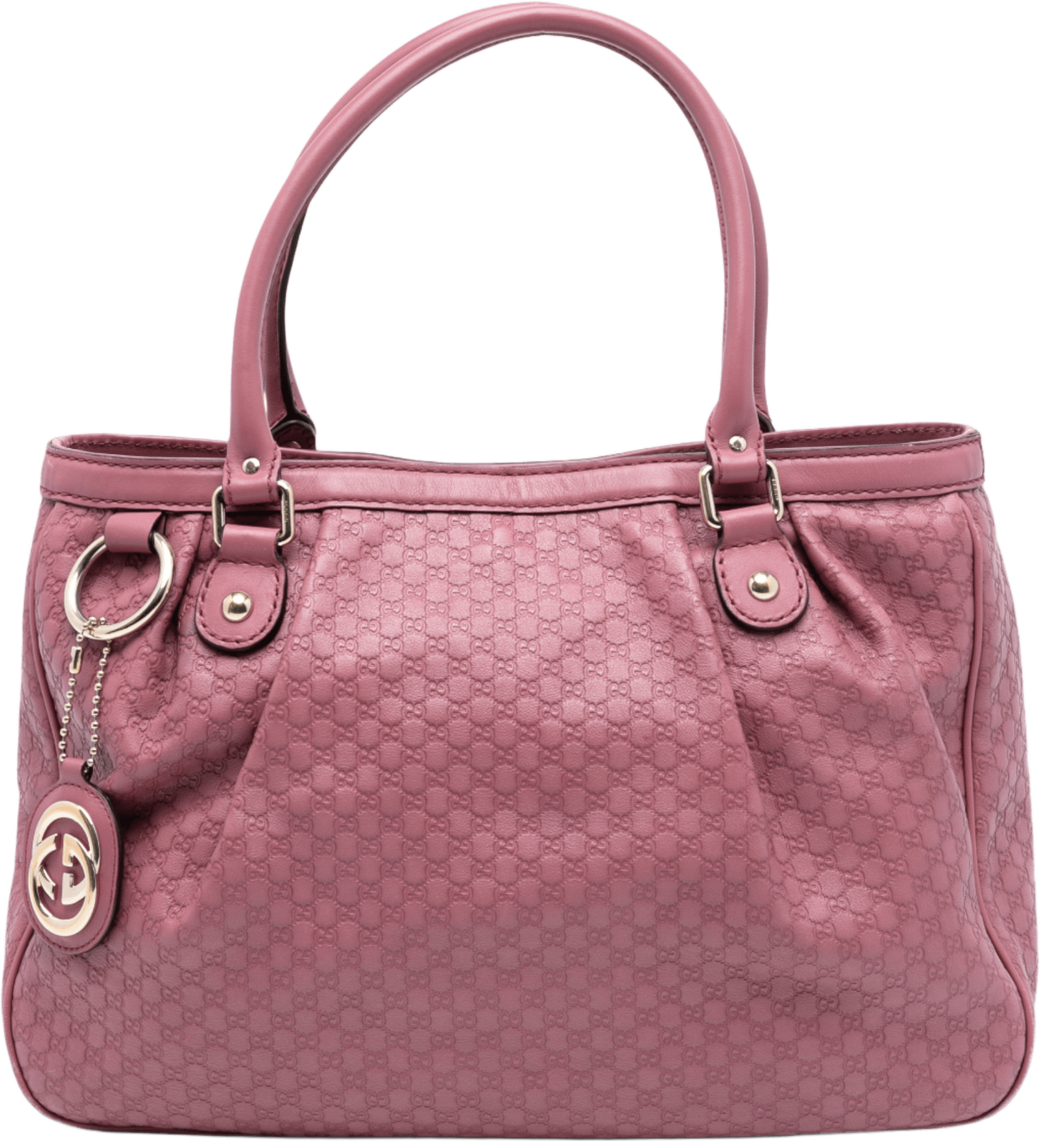 Gucci Guccissima Sukey Tote, från Luxclusif, i färgen pink.