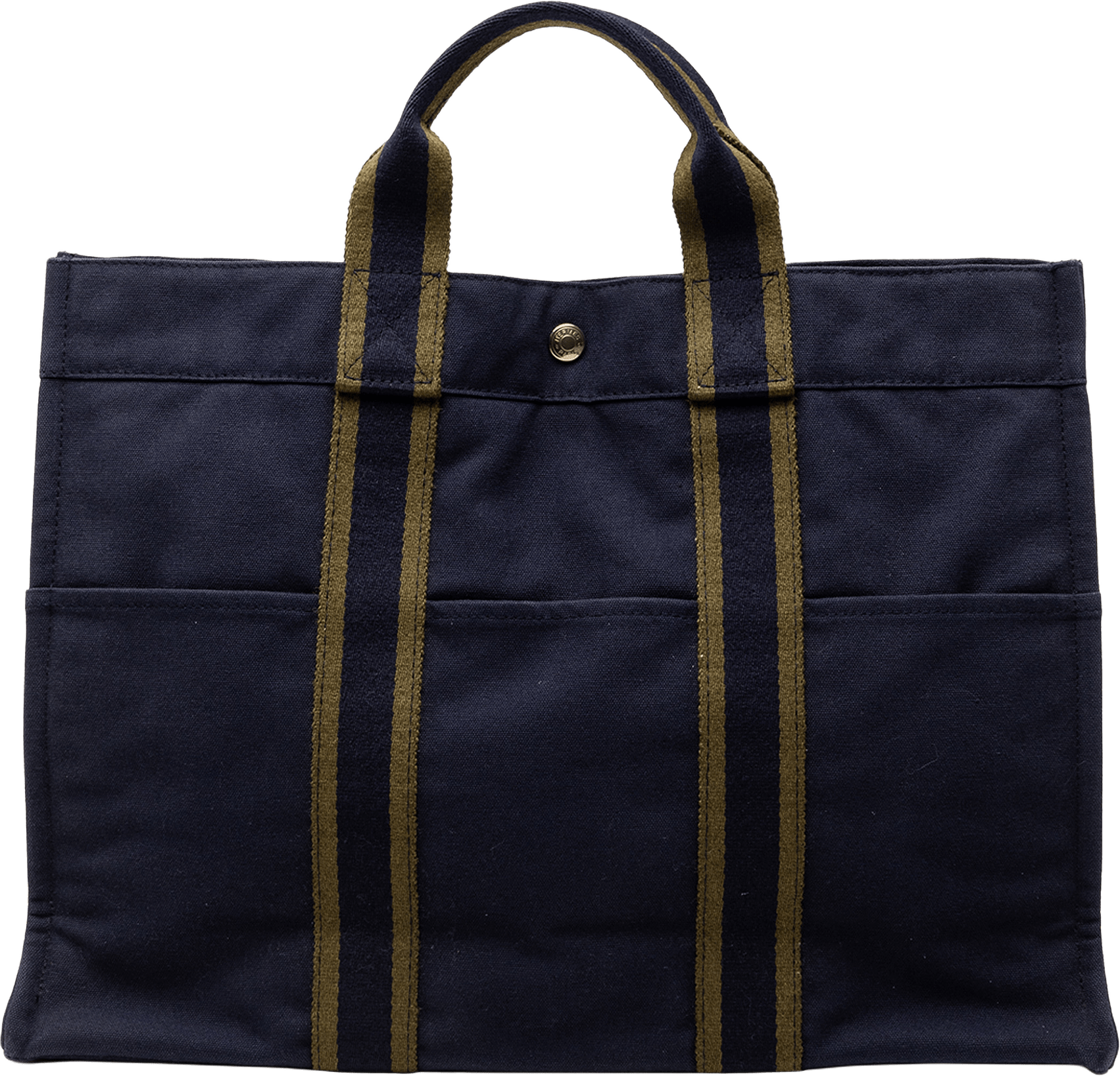 Hermès Canvas Fourre Tout Mm, från Luxclusif, i färgen navy.
