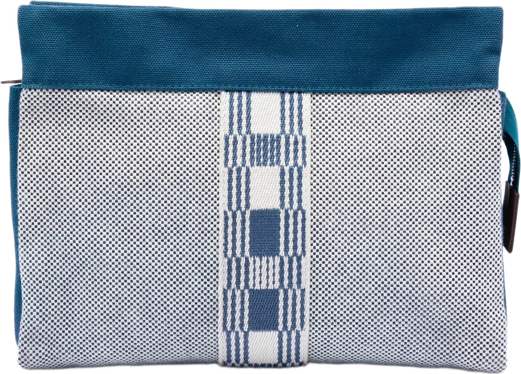 Hermès Toile Trousse De Voyage Jimetou Pm, från Luxclusif, i färgen light blue.