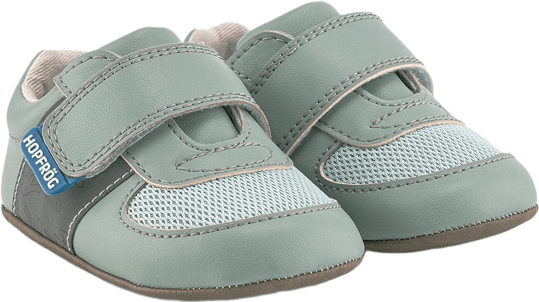 Hopfrög First Prime Barefoot, från Minimoca, i färgen cool green.