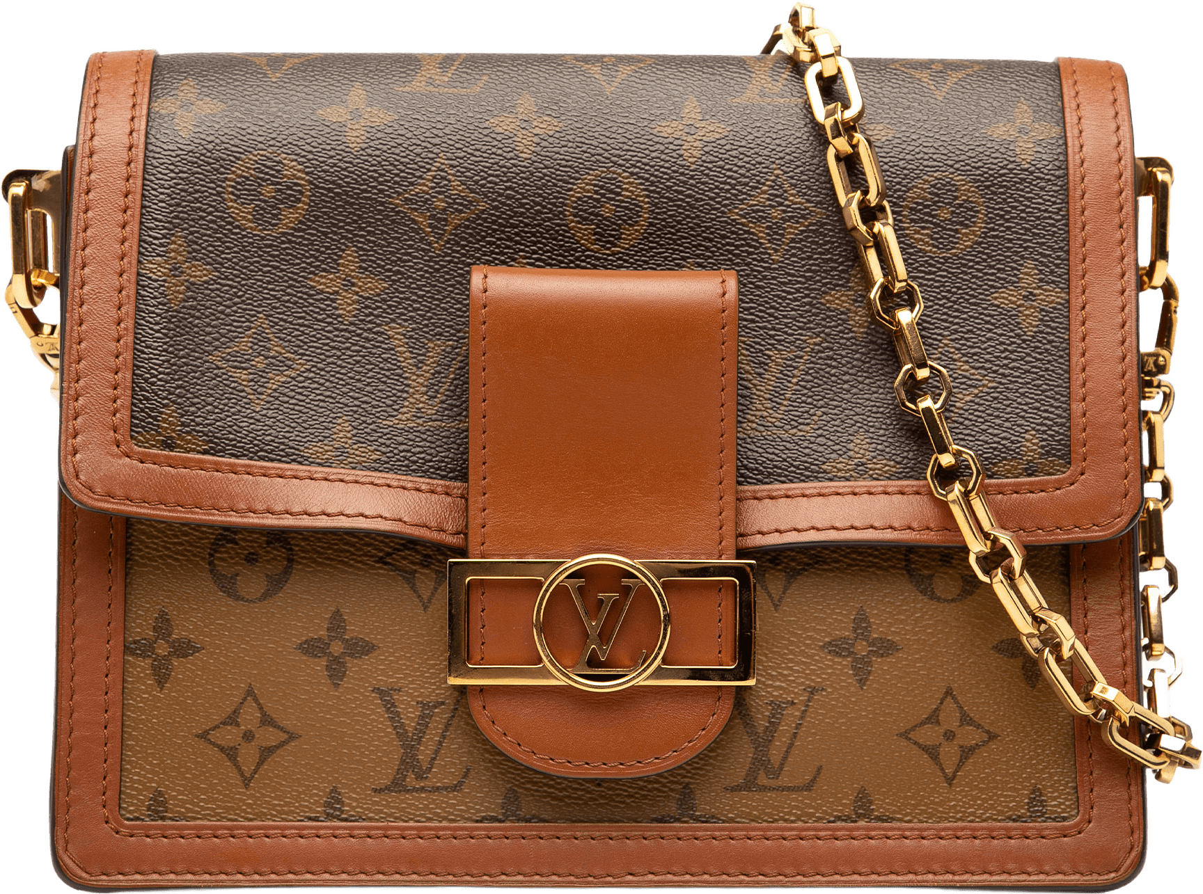 Louis Vuitton Monogram Reverse Dauphine Mm, från Luxclusif, i färgen brown.