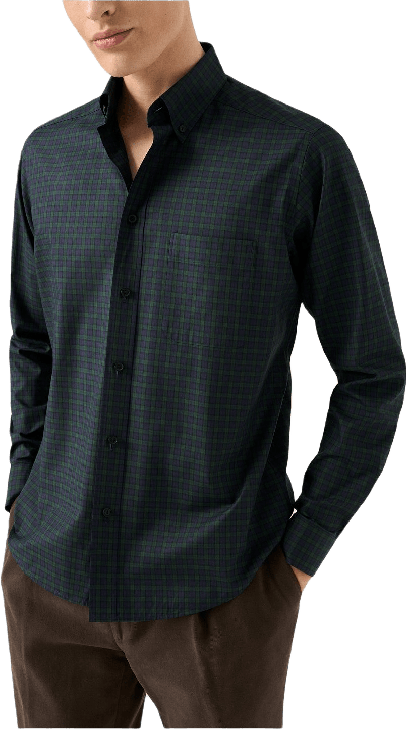 Klassiskt Skotskrutig Skjorta Casual Fit
