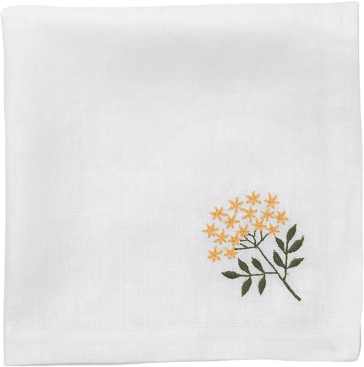 Bouquet Servett - Burgundy 45x45 Cm, från Pick A Poppy, i färgen yellow/green.