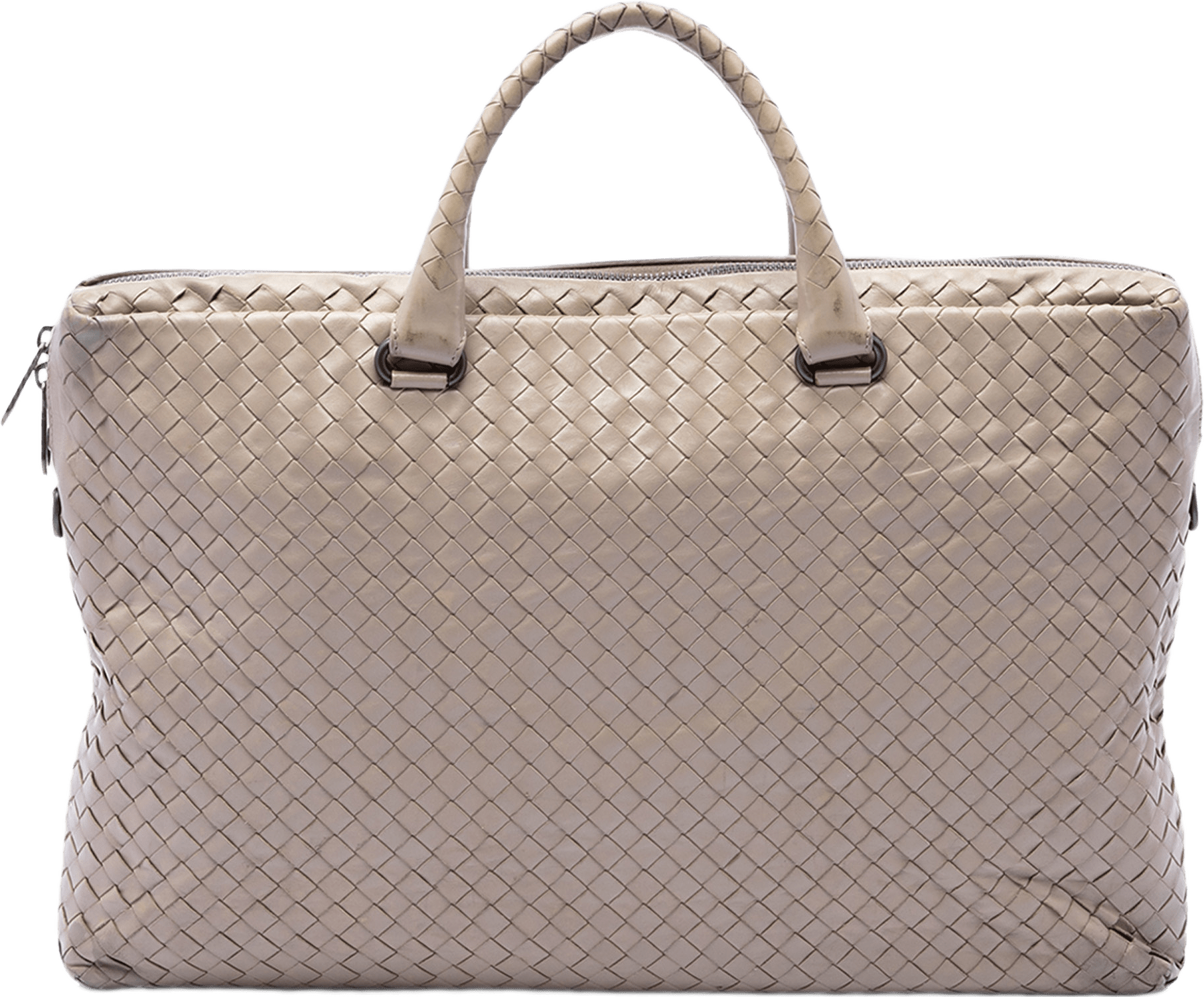 Bottega Veneta Nappa Intrecciato Business Bag, från Luxclusif, i färgen beige.